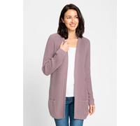 Strickjacke INSPIRATIONEN, Damen, Gr. 36, lila (mauve, meliert), 50% Baumwolle, 50% Polyacryl, meliert, Strickjacken Strickjacke (74603716-36) mauve, meliert