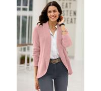 Strickjacke INSPIRATIONEN, Damen, Gr. 38, rosa (rosenquarz, meliert), 50% Baumwolle, 50% Polyacryl, unifarben, Strickjacken Strickjacke (48636048-38) rosenquarz, meliert