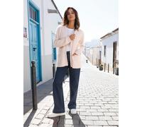 Strickjacke INSPIRATIONEN, Damen, Gr. 42, rosa (elfenbein), 80% Polyester, 20% Viskose, unifarben, Strickjacken Strickjacke (89825736-42) elfenbein
