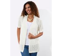 Strickjacke INSPIRATIONEN, Damen, Gr. 48, weiß, 100% Polyacryl, unifarben, Strickjacken Strickjacke (68944921-48) weiß