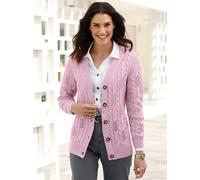 Strickjacke INSPIRATIONEN, Damen, Gr. 54, rosa (rosé), 50% Baumwolle, 50% Polyacryl, unifarben, Strickjacken Strickjacke (45862109-54) rosé