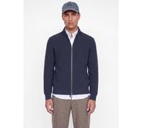 Strickjacke JACK & JONES "JJEPERFECT RIB KNIT FULL ZIP CARDIGAN SN", Herren, Gr. S, blau (night sky), Strick, Obermaterial: 50% Baumwolle, 50% Polyester, unifarben, normal normal, ohne Ausschnitt, Bün