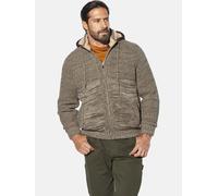 Strickjacke JAN VANDERSTORM "Outdoor Strickjacke INGLAND", Herren, Gr. 4XL, braun (braun melange), Obermaterial: 70% Polyacryl PAN. 30% Wolle mw., Strickjacken Strickjacke (71290306-4XL) braun melange
