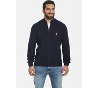 Strickjacke JAN VANDERSTORM "Strickjacke NORANDER", Herren, Gr. L, blau (dunkelblau), Obermaterial: 100% Baumwolle CO., Strickjacken Strickjacke (50999620-L) dunkelblau