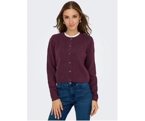 Strickjacke JDY "JDYCHLOE LIFE L/S CARDIGAN KNT NOOS", Damen, Gr. L, rot (winetasting detail:melange), Strick, Obermaterial: 52% Polyester, 36% Polyacryl, 10% Wolle, 2% Elasthan, meliert, unifarben, t