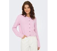 Strickjacke JDY "JDYCHLOE LIFE L/S CARDIGAN KNT NOOS", Damen, Gr. L, sweet lila detail:melange, Strick, Obermaterial: 52% Polyester, 36% Polyacryl, 10% Wolle, 2% Elasthan, meliert, unifarben, taillenb