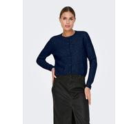 Strickjacke JDY "JDYCHLOE LIFE L/S CARDIGAN KNT NOOS", Damen, Gr. XL, blau (night sky detail:melange), Strick, Obermaterial: 52% Polyester, 36% Polyacryl, 10% Wolle, 2% Elasthan, meliert, unifarben, t