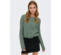 Strickjacke JDY "JDYCHLOE LIFE L/S CARDIGAN KNT NOOS", Damen, Gr. XL, grün (laurel wreath detail:melange), Strick, Obermaterial: 52% Polyester, 36% Polyacryl, 10% Wolle, 2% Elasthan, meliert, unifarbe