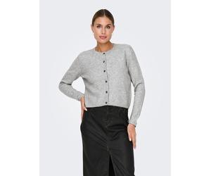 Strickjacke JDY "JDYCHLOE LIFE L/S CARDIGAN KNT NOOS", Damen, Gr. XS, grau (light grau melange), Strick, Obermaterial: 52% Polyester, 36% Polyacryl, 10% Wolle, 2% Elasthan, meliert, unifarben, taillen