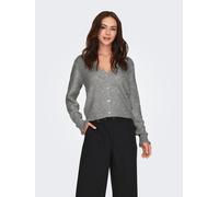 Strickjacke JDY "JDYLETTY L/S V-NECK STRUC CARDI KNT NOOS" Gr. XL (42), grau (light grey melange) Damen Strickjacken (36608466-XL) light grey melange