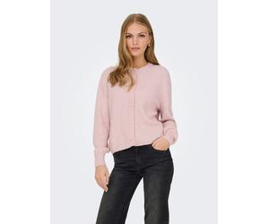 Strickjacke JDY "JDYLUMI LIFE L/S BUTTON CARDIGA KNT NOOS", Damen, Gr. S, lila (light lila detail:melange), Strick, Obermaterial: 52% Polyester, 41% Polyacryl, 4% Wolle, 3% Elasthan, meliert, regular