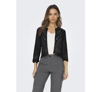 Strickjacke JDY "JDYSUN 3/4 CROPPED CARDIGAN KNT NOOS", Damen, Gr. XL, schwarz, Strick, Obermaterial: 100% Polyacryl, regular fit kurz, V-Ausschnitt, Strickjacken Strickjacke (58186657-XL) schwarz