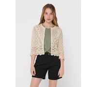 JdY Damen JDYSUN 3/4 Cropped KNT Cardigan, Tapioca, XS