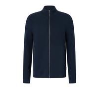 Strickjacke JOOP JEANS "Peeter", Herren, Gr. XL, dunkelblau, Strick, Obermaterial: 100% Baumwolle, unifarben, normal, Rippbündchen, Strickjacken Strickjacke (96689840-XL) dunkelblau
