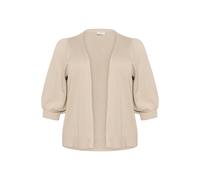 Strickjacke KAFFE CURVE "Damen Strickjacke KCdalina", Damen, Gr. L, grau (feather gray), Obermaterial: 100% Baumwolle CO., Strickjacken Strickjacke (50483920-L) feather gray