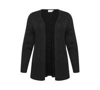KAFFE CURVE Strickjacke KCfarsia Strickjacke Große Größen Damen Langarm V-Ausschnitt Cardigan Black Deep L
