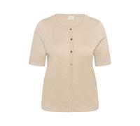 Strickjacke KAFFE CURVE "Damen Strickjacke KClizzy", Damen, Gr. L, beige (feather gray melange), Obermaterial: 80% Viskose CV. 20% Nylon NY., Strickjacken Strickjacke (45265719-L) feather gray melange