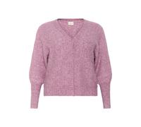 Strickjacke KAFFE CURVE "Damen Strickjacke KCluma", Damen, Gr. M, pink (tulipwood melange), Obermaterial: 47% Polyacryl PAN. 35% Polyester PES. 13% Polyamid PA. 5% Wolle mw., Strickjacken Strickjacke