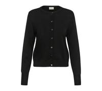 Strickjacke KAFFE "Strickjacke KAregina", Damen, Gr. XS, schwarz (schwarz deep), Obermaterial: 70% Viskose CV. 20% Nylon NY. 10% Polyester PES., Strickjacken Strickjacke (90538140-XS) schwarz deep