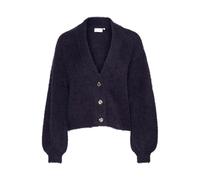 Strickjacke KAFFE "Strickjacke KAvilma", Damen, Gr. XXL, blau (dawn lila), Obermaterial: 62% Nylon NY. 14% Polyacryl PAN. 10% Polyester PES. 6% Alpaka WP. 6% Wolle mw., Strickjacken Strickjacke (97714