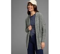 Strickjacke KANGAROOS, Damen, Gr. 44/46, salbeigrün, Strick, Obermaterial: 50% Baumwolle, 50% Polyacryl, figurumspielend hüftbedeckend, eingesetzt Rippbündchen, Strickjacken Strickjacke, in melierter