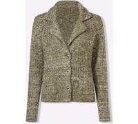 Strickjacke khaki-meliert 50