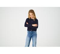 Strickjacke KIDS ONLY "KOGNATASCHA LS O-NECK CARD CP KNT NOOS", Mädchen, Gr. 134/140, schwarz, Strick, Obermaterial: 80% Viskose, 20% Nylon, unifarben, regular fit taillenbedeckt, Rundhals, Strickjack