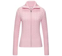 Strickjacke LASCANA, Herren, Gr. 44/46, rosé, Strick, Obermaterial: 50% Baumwolle, 50% Polyacryl, unifarben, figurumspielend hüftlang, Strickjacken Strickjacke (98422934-44) rosé