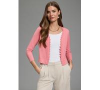 Strickjacke LAURA SCOTT, Damen, Gr. 32/34, rosa, Feinstrick, Obermaterial: 70% Viskose, 30% Polyamid, unifarben, figurumspielend taillenbedeckt, V-Ausschnitt, Strickjacken Strickjacke, mit femininer W