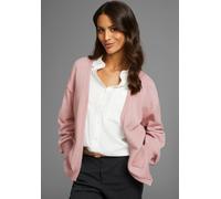 Strickjacke LAURA SCOTT, Damen, Gr. 40/42, rosa (rosa mélange), Strick, Obermaterial: 50% Viskose, 28% Polyester, 22% Polyamid, unifarben, Basic, oversize hüftlang, V-Ausschnitt, Rippstrickbündchen, S