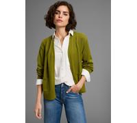 Strickjacke LAURA SCOTT, Damen, Gr. 48/50, grün (moosgrün), Strick, Obermaterial: 50% Viskose, 28% Polyester, 22% Polyamid, clean, unifarben, Basic, oversize hüftlang, V-Ausschnitt, Rippstrickbündchen