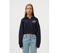 Strickjacke LEGER "Jaden, LeGer by Lena Gercke", Damen, Gr. 36, dunkelblau, Strick, Obermaterial: 48% Viskose, 26% Polyamid, 26% Polyester, kurz, Strickjacken Strickjacke, kurze Form, 2-Wege-Reißversc