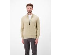Strickjacke LERROS, Herren, Gr. XXL, nordic olive, Strick, Obermaterial: 100% Baumwolle, bestickt, unifarben, normal hüftbedeckend, Rundhals, Bündchen, Strickjacken Strickjacke, mit Reißverschluss und
