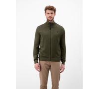 Strickjacke LERROS "LERROS Melange-Strickjacke für Herren", Herren, Gr. L, nordic olive, 100% Baumwolle, Langarm, Strickjacken (16584300-L) nordic olive
