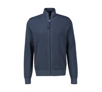 Strickjacke LERROS "Melange-Strickjacke für Herren", Herren, Gr. 3XL, blau (classic navy), 100% Baumwolle, Strickjacken Strickjacke (51292534-XXXL) classic navy