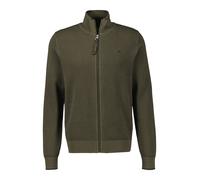 Strickjacke LERROS "Melange-Strickjacke für Herren", Herren, Gr. 3XL, grün (nordic olive), 100% Baumwolle, Strickjacken Strickjacke (86046949-XXXL) nordic olive