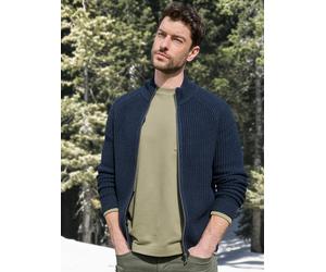 Strickjacke LERROS "Modische Strickjacke - casual und bequem", Herren, Gr. XXL, classic navy, 50% Polyacryl, 30% Wolle, 20% Baumwolle, Strickjacken Strickjacke (88011501-XXL) classic navy