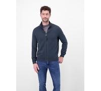 Strickjacke LERROS "Strickjacke mit Stehkragen in 2-Tone-Optik", Herren, Gr. 3XL, classic navy, 100% Baumwolle, Strickjacken Strickjacke (48750265-XXXL) classic navy