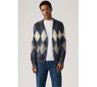 Strickjacke LEVI'S, Herren, Gr. S, jaime geo argyle vin, Strick, Obermaterial: 51% Polyacryl, 36% Polyester, 7% Wolle, 6% sonstige Fasern, Rautenmuster, bequem normal, V-Ausschnitt, Bündchen, Strickja