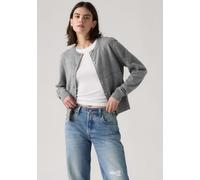 Strickjacke LEVI'S "TARA SUPER SOFT C", Damen, Gr. XS (34), schwarz heather gray br, Strick, Obermaterial: 53% Baumwolle, 32% Polyester, 13% Polyamid, 2% Elasthan, casual, normal taillenbedeckt, Rundh