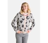 Strickjacke LIEBLINGSSTÜCK "AnninaL", Damen, Gr. 48, beige, Strick, Obermaterial: 68% Wolle, 27% Polyamid, 5% Elasthan, gemustert, mehrfarbig, normal, Rundhals, Rippbündchen kontrastfarben, Strickjack