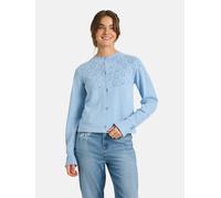 Strickjacke LIEBLINGSSTÜCK "ZazaL", Damen, Gr. 42, 424, blau bell, Obermaterial: 100% Baumwolle, regular fit, Strickjacken Strickjacke, aus 100% Baumwolle (83595933-42) 424, blau bell