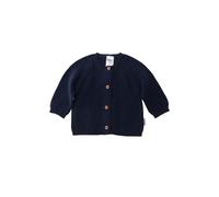 Strickjacke LILIPUT, Mädchen, Gr. 62, blau (dunkelblau), 100% Baumwolle, unifarben, normal, Rundhals, Strickjacken Strickjacke, mit niedlicher Holzknopfleiste (21067227-62) dunkelblau