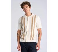 Strickjacke LINDBERGH "Cardigan Relaxed Fit", Herren, Gr. M, sand, Obermaterial: 60% Baumwolle, 40% Polyester, gestreift, Strickjacken Strickjacke (28301232-M) sand