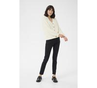 Strickjacke KAFFE "Strickjacke KArita", Damen, Gr. M, weiß (chalk), Obermaterial: 76% Polyacryl PAN. 21% Polyester PES. 3% Elasthan EL., Strickjacken Strickjacke (56976906-M) chalk