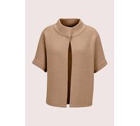 Strickjacke MADELEINE "Strickcape Moderne Strickjacke im Cape-Design", Damen, Gr. 40/42, beige (caramel, melange), Obermaterial: 50% Viskose CV. 28% Polyester PES. 22% Polyamid PA., Modern, Strickjack