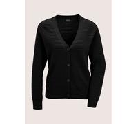 Strickjacke MADELEINE "Strickjacke Eleganter Cardigan mit V-Ausschnitt", Damen, Gr. 34, schwarz, Obermaterial: 100% Baumwolle CO., Modern, V-Ausschnitt, Strickjacken Strickjacke, Strukturstrick (58680