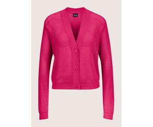 Strickjacke MADELEINE "Strickjacke Kurze Ajour-Strickjacke", Damen, Gr. 40/42, rot (korallenpink), Obermaterial: 100% Baumwolle CO., Modern, normal, Strickjacken Strickjacke (71503631-40) korallenpink