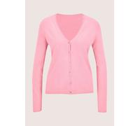 Strickjacke MADELEINE "Strickjacke Langarm Jacke im Feinstrick mit V-Ausschnitt", Damen, Gr. 48, rosa (himbeersorbet, melange), Obermaterial: 46% Modal CMD. 40% Polyacryl PAN. 14% Polyamid PA., Strick