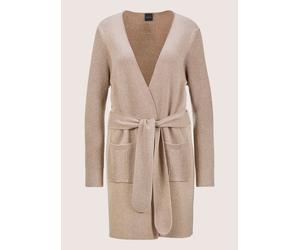 Strickjacke MADELEINE "Strickjacke Lange Strickjacke", Damen, Gr. 36/38, weiß (berber, wollweiß, melange), Obermaterial: 50% Baumwolle CO. 50% Wolle WO., Modern, normal, Strickjacken Strickjacke (4173